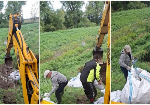 Wody Polskie: wyrwa w Kanale Modrym w Bągarcie