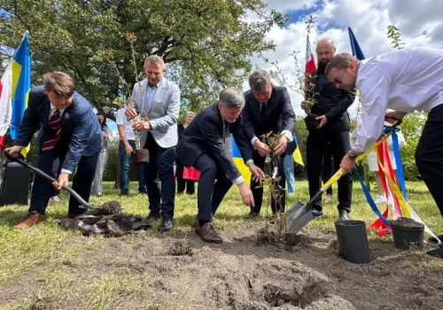 Kalina na znak solidarności. Skwer Przyjaźni Polsko-Ukraińskiej otwarty na Niskich Łąkach