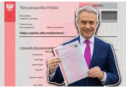 Bunt w samorządach. Formularz aktu ślubu z gwiazdką i dopiskiem 