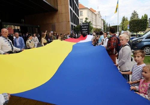 W Lublinie uczczono 35. rocznicę niepodległości Ukrainy. „Ukraina i Polska stoją ramię w ramię”