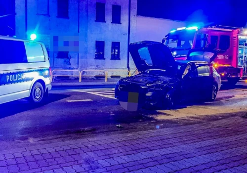 Kolizja z ciężarówką na drodze krajowej