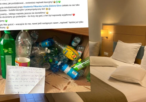 Goście hotelowi zostawili zaskakujący prezent. 