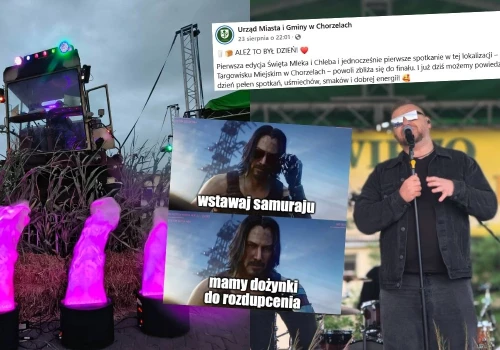 Chorzele: ktoś porwał kombajn-scenę z dożynek i tak sobie jechał, jakby wpisał kody w GTA