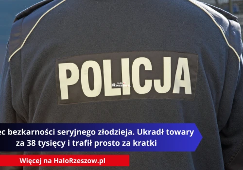 Koniec bezkarności seryjnego złodzieja. Ukradł towary za 38 tysięcy i trafił prosto za kratki