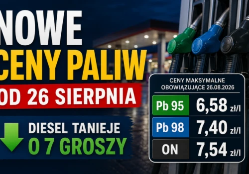Nowe ceny paliw od 26 sierpnia. Diesel tanieje o 7 groszy