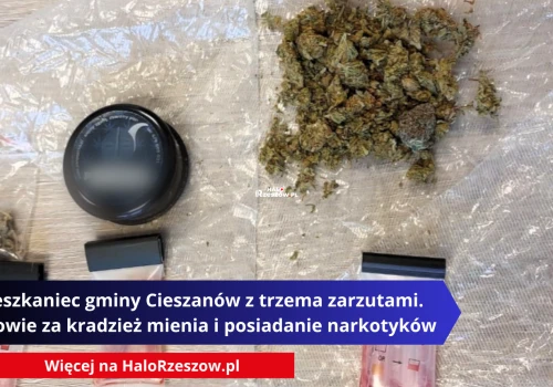 Mieszkaniec gminy Cieszanów z trzema zarzutami. Odpowie za kradzież mienia i posiadanie narkotyków