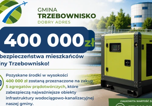 Przełom w Gminie Trzebownisko! 400 tysięcy złotych trafi na zabezpieczenie dostaw wody i kanalizacji