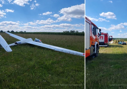 Wypadek szybowca na lotnisku w Michałkowie