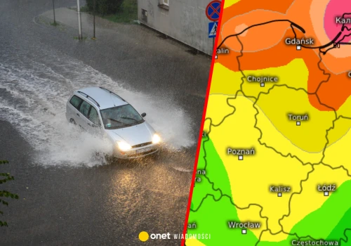 Ulewy i gwałtowne burze wtargną do Polski. W tych regionach spadnie najwięcej deszczu