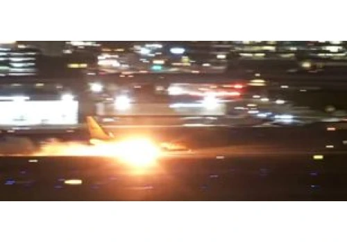 Los Angeles: Boeing 737-800 DHL stanął w ogniu po awarii hamulców