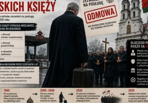 Białoruś usuwa polskich kapłanów. W 2026 roku prawo do posługi straciło ponad dwudziestu duchownych