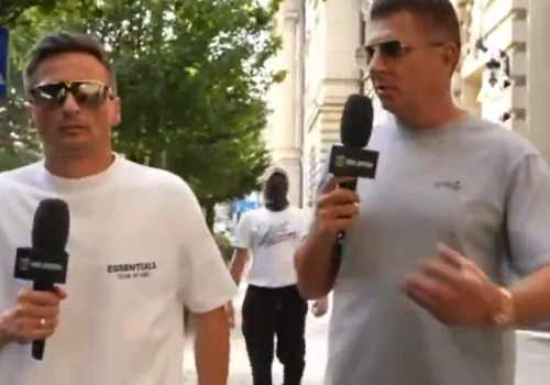 Borek i Peszko nadawali na żywo w Krakowie. Nagle podszedł zamaskowany człowiek