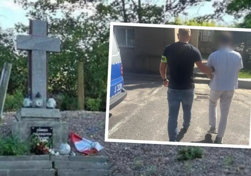 Naklejał niemieckie napisy na polskim pomniku. 25-latek wpadł i spalił dowody