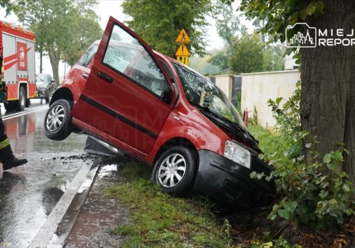 Kierowca dostał ataku padaczki i wjechał w drzewo. Wypadek pod Warszawą