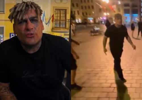 Popek dostał amoku na ulicy, bo zobaczył zdjęcie psów?