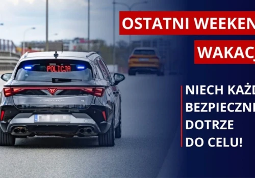 Ostatni weekend wakacji. Policja zapowiada wzmożone kontrole na drogach