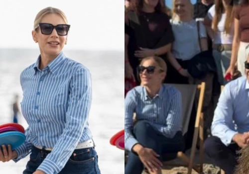 Nawroccy spacerują po plaży w Juracie. Tylko spójrzcie na buty pierwszej damy