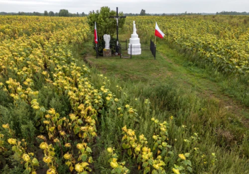 Pogrzeb ofiar zbrodni wołyńskiej. W Ostrówkach pochowano szczątki 55 osób