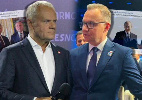 Tusk kontra Duda. Pokazali zdjęcia z Piesiewiczem i Putinem