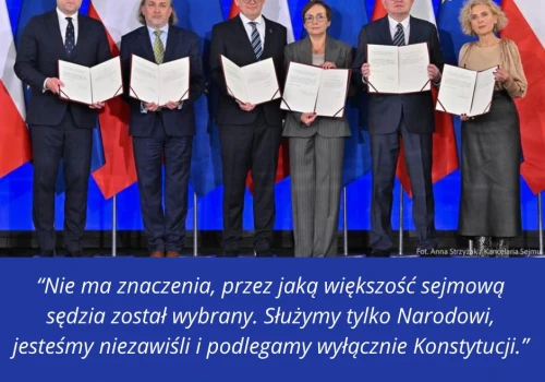 „Służymy tylko Narodowi”. Siedmioro nowych sędziów TK wydaje przełomowe oświadczenie