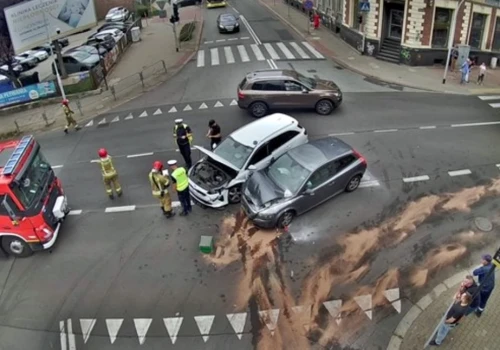Stłuczka w centrum Katowic. Tworzą się korki