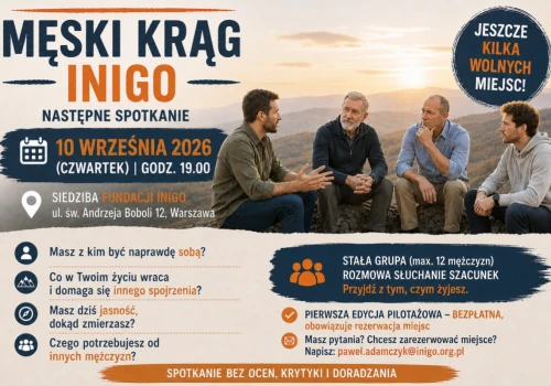 Męski Krąg INIGO – kolejne spotkanie już 10 września.