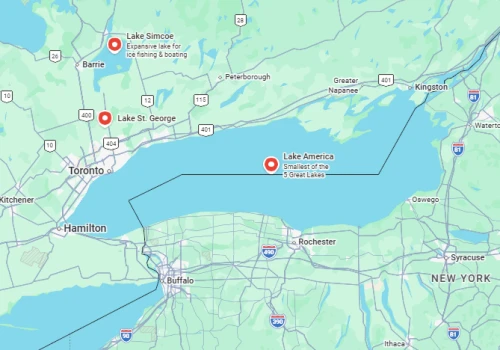 „Lake America” na mapach Google