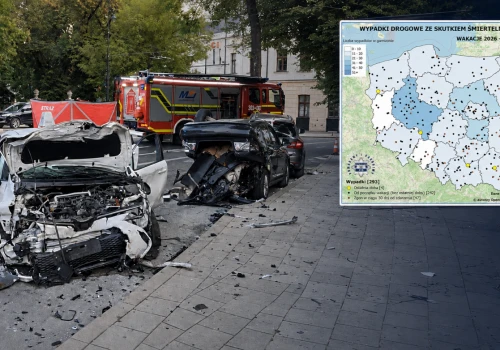 293 śmiertelne wypadki podczas wakacji. Policyjna mapa wypełniła się czarnymi punktami