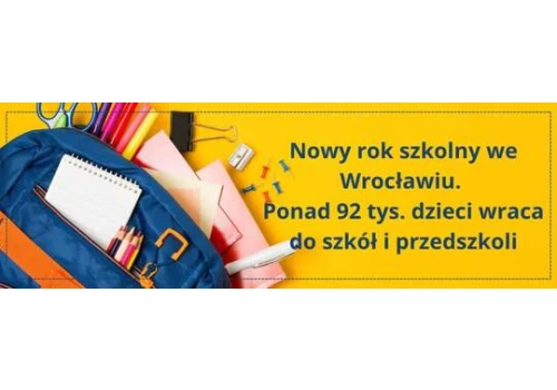 Nowy rok szkolny we Wrocławiu. Ponad 92 tys. dzieci wraca do szkół i przedszkoli