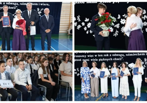 Wyjątkowe rozpoczęcie roku w SP1 w Wysokiem Mazowieckiem. Po 22 latach pożegnano dyrektor Małgorzatę Koc