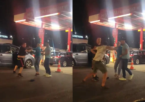 Stonoga twierdzi, że w bójce na stacji paliw w Wałbrzychu brali udział policjanci. Komenda zabiera głos