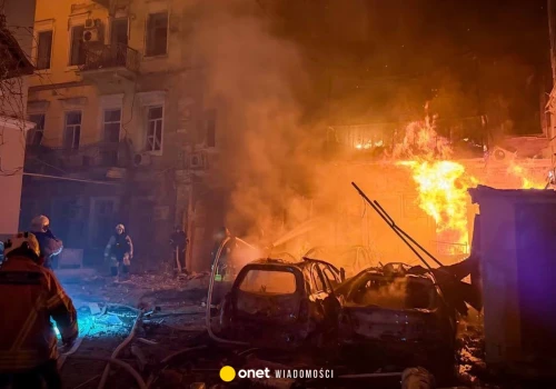 Atak powietrzny na Odessę. Zniszczone domy i infrastruktura