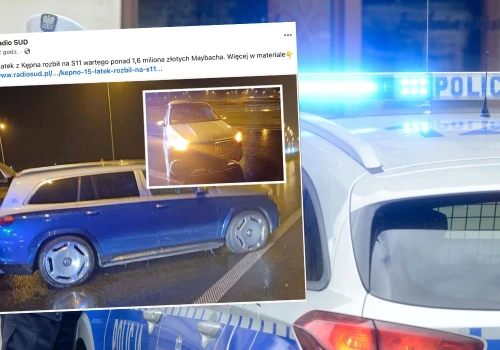Kępno: 15-latek wziął wartego 1,6 mln Maybacha rodziców i niestety trochę mu się rozbił