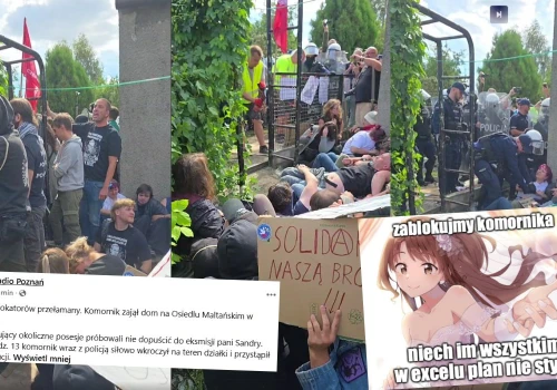 Poznań: sąsiedzi i aktywiści próbowali zablokować eksmisję kobiety i jej 15-letniego syna