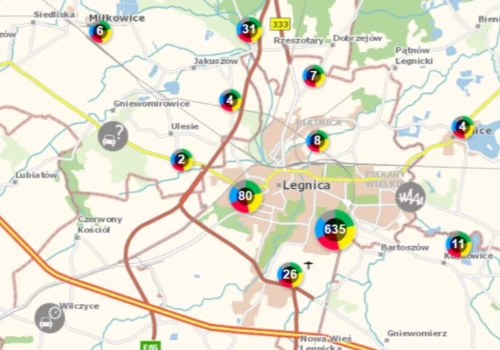 Sierpień na Krajowej Mapie Zagrożeń - 314 zgłoszeń mieszkańców Legnicy i powiatu