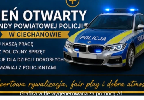 Piłkarskie emocje i dzień otwarty. Policja zaprasza na stadion w Ciechanowie