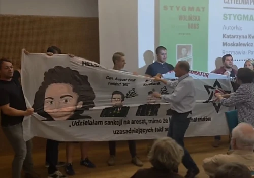 Protest narodowców w Muzeum POLIN. Chciano wybielić komunistyczną prokurator. „Skutecznie przerwaliśmy to haniebne spotkanie”