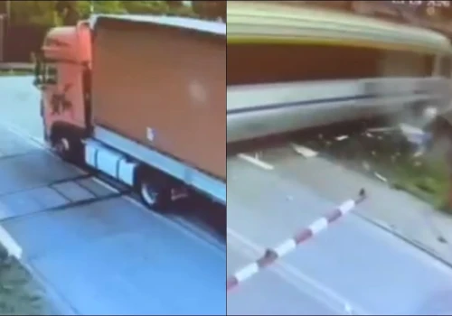 Jest nagranie z wypadku na przejeździe kolejowym w Gdańsku