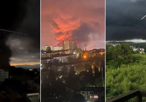 Czarne niebo nad Soczi. Zmasowany atak Ukrainy, płonie skład ropy naftowej
