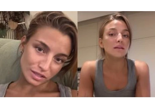Julia Wieniawa w grzecznym wydaniu. Pokazała się w szarym topie bez grama makijażu