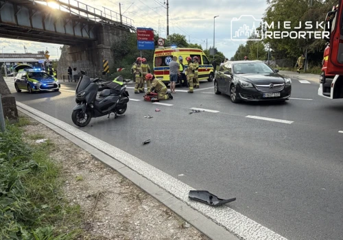 Wypadek na pograniczu Ursusa i Włoch. Motocyklista trafił do szpitala