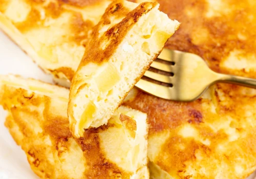 Omlet twarogowy z jabłkami