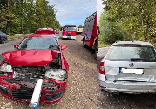 Zderzenie dwóch samochodów na Imielińskiej
