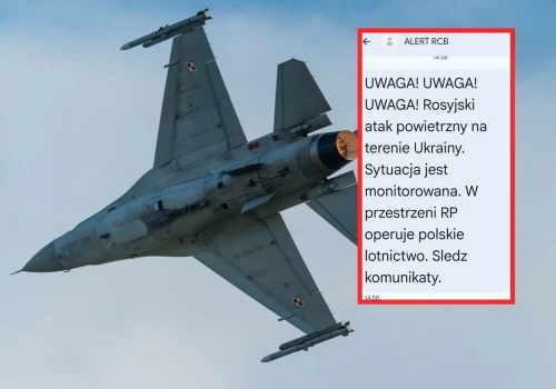 Alert RCB: rosyjski atak powietrzny na Ukrainę. Polskie lotnictwo operuje w przestrzeni RP