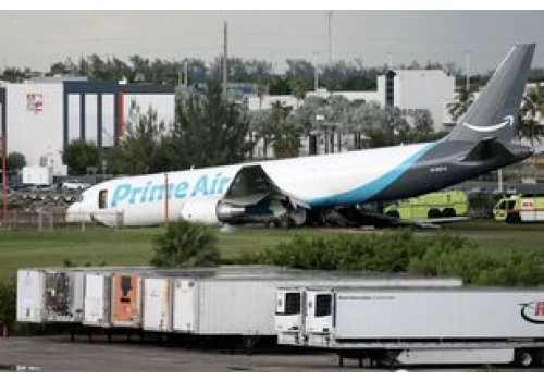 Boeing 767 Amazon Prime Air wypadł z pasa w Miami. Krążą nagrania