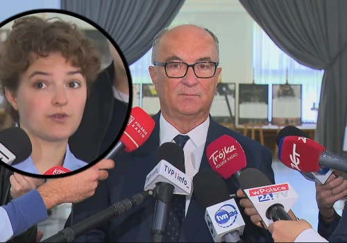 Aktywistka przerwała konferencję Czarzastego. 