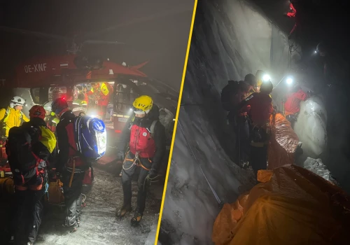 Wspinacze wpadli do szczeliny w Alpach. Ratowali ich całą noc