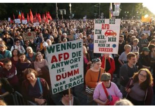 Berlin protestuje przeciwko AfD. W tle wybory w Saksonii-Anhalt