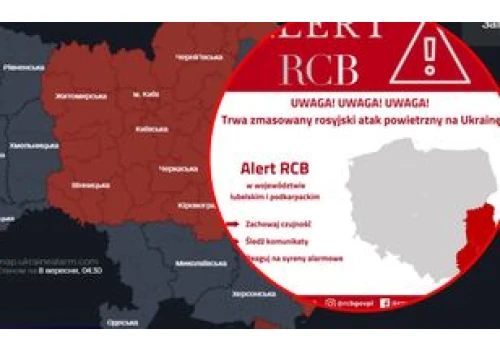 Tym razem dwa województwa. Alert RCB ze względu na ataki w Ukrainie