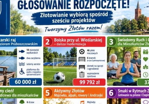 Głosowanie rozpoczęte. Złotowianie wybiorą spośród sześciu projektów